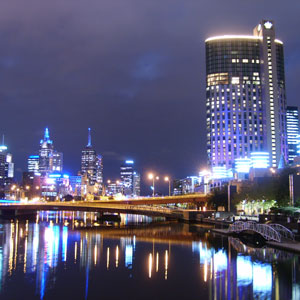 The Melbourne Skyline at Night The Melbourne Skyline at Night