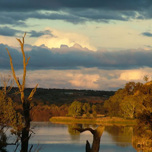 Sun Setting Over the Murray