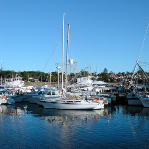 Anchored Boats in the Ulladulla Harbour